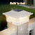 Solar Post Cap Lights Outdoor 12pack, Waterproof Fence Post Lights with 16 Ultra Bright LEDs Fit 4x4/5x5/6x6 Wood/Vinyl Posts, White Deck Post Lights with Warm/Cool White for Garden Patio Porch Yard