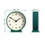 NEWGATE® M Mantel Echo Desk Clock | Modern Round Design | Eden Green | Easy to Read Numbers | Contemporary Style for Desk, Table, Shelf or Bedside