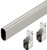Top Shelf Hardware Chrome Oval Closet Rod with End Supports (Chrome, 18" Wide Space)