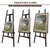 Stuelloaf Large A-Frame Wooden Painting Display Black Easel, Large Adjustable Pine Wood Standing Easel Holding Canvas Up to 60'', Solid Wood for Display, Wedding Sign or Painting-Black