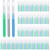 Patelai 100 Pieces Braces Dental Brush for Cleaner Interdental Toothpick Dental Tooth Flossing Head Oral Hygiene Flosser Toothpick Cleaners Tooth Tool(Blue, Grey, Green,Various Sizes)