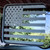 Fits Ford F150 F250 F350 2022 2023 2024 2025 2026 Rear Middle Back Sliding Window American US Flag Vinyl Decal Matte Black Exterior Accessories