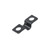 Crapyt 50 Pcs Galvanized M6 Two Hole U Bracket Pipe Clamps, 1/4 Inche Tube Pipe Straps, Wire Retaining Clips, Black Conduit Clip for Wire Cord Installation