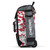 Boombah Rolling Catchers Superpack Baseball/Softball Gear Bag - PS-9124-3000C23 Digital Camo Gray/Red- Telescopic Handle and Holds 4 Bats - Wheeled Version