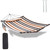 TegerDeger 12FT 2 Person Hammock Large Hammock 450LB Capacity with V Shaped Hardwood Spreader Bar & Nylon Rope for Outside, Patio, Garden, Backyard, Beach, Poolside - Coffee Stripes