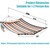 TegerDeger 12FT 2 Person Hammock Large Hammock 450LB Capacity with V Shaped Hardwood Spreader Bar & Nylon Rope for Outside, Patio, Garden, Backyard, Beach, Poolside - Coffee Stripes