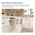 VADANIA 10" Undermount Drawer Slide, Soft Close, Bottom Mounted & Bottom Support, 88 lb Load Capacity, 3-Fold Full Extension, Non-Detachable, Invisible Drawer Slies,1 Pair(2-Pack)