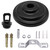 ECUDIS Heavy Duty Canopy Kit and 6 Feet Pendant Light Fixture Chain for Chandelier or Swag Light Fixtures, Maximum Weight of 50 Pounds, 5 Inches Diameter，Vintage Black
