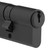 Rockwell Security 360 Degree European Profile Cylinder Lock Solid Brass Antique Black Finish for Commercial and Residential Doors Fits 2-3/8 Inch Thick Door