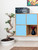 Cohoo Home Blue Peel and Stick Wallpaper Silk Solid Light Blue Contact Paper for Walls Embossed Textured Self-Adhesive Removable Wallpaper Bedroom Bathroom Waterproof Drawer Liner 15.7inW 118inL