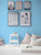 Cohoo Home Blue Peel and Stick Wallpaper Silk Solid Light Blue Contact Paper for Walls Embossed Textured Self-Adhesive Removable Wallpaper Bedroom Bathroom Waterproof Drawer Liner 15.7inW 118inL