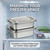 Hemoton 2 Pcs Stainless Steel Ice Cream Containers, Reusable Homemade Ice Cream Tub Freezer Storage with Lids, 24oz Metal Stackable Food Storage Bins for Yogurt, Sorbet, Gelato, Kitchen Meal