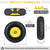 TICONN 4.00-6 Tire and Wheel Flat Free, 4 Pack 13" Solid Tires with 5/8" Axle Bore Hole and Double Sealed Bearings, Perfect for Wheelbarrow, Garden Cart, Wagon, Dolly (Yellow, 4PK)