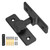 StickNGo Heavy Duty 90 Degree Barn Door Lock, Zinc Alloy Security Sliding Door Latch for Barn, Garden, Bathroom, Fence, Shed - Anti-Rust and Robust (Rectangular Black-1 Pc)
