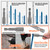 RURITKIT 200Pcs Concrete Screws with Drill Bit and Driver bit, 3/16" 1/4" Hex Head Concrete Cement Screws Assortment Kit for Anchoring to Masonry, Block or Brick Stucco, Length 1-1/4" to 2-3/4"