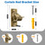 Antimbee 6-Pack No Drill Needed Curtain Rod Holders Brackets, Self Adhesive Rod Holder Hooks, Multipurpose Nail Free Stick on Curtain Rods Hooks-Transparent Rustic Brown