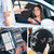 HANNHAI Leather Car Registration and Insurance Cards Holder, Vehicle Glove Box Car Organizer Documents License Compatible with American Skull Flag Auto Interior Accessories
