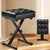 Keyboard Bench Adjustable Piano Stool - Extra Comfortable Piano Bench with High Rebound Sponge Cushion,No Deformation,Superior Support,X-Style Portable Foldable Piano Chair, 3 Height Adjustment(Black)