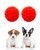 Small Ball Dog Toy - 100% Natural Rubber (Latex) - Soft Squeaky Dog Toy - Small Breeds Puppies - Indoor Play - Free from Harmful Chemicals - Size (2.35") - Set of 2