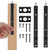 2 Pack Flush Bolt for Double Door, 8 Inch Stainless Steel French Door Lock with Three-Hole Plate and Screws, Flush Latch Bolts for Inactive Leaf Wood Double Dummy Doors(Black)