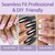 AddFavor Medium Square Nail Tips, 420pcs Gel Nail Tips Square Medium Fake Nails, Full Cover Clear Gel Tips 15 Size Acrylic Nails Tips for Nail Extensions, Press on Nails Making