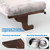 Zakkart Cat Perch for Window Sill with Bolster - Orthopedic Hammock Design with Premium Hardwood & Robust Metal Frame - Cat Window Seat for Large Cats and Kittens - Dark Stained Wood Gray Bed, 24''W
