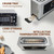 BBday Touch Screen Toaster with Defrost & Removable Tray, 2 Slice Slim Toaster with Long Slot for White Bread, 6 Browning Levels, 1200W Compact Stainless Steel
