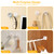 Adhesive Shower Curtain Rod Holder, 6 Pack Curtain Rod Bracket with Adhesive Pieces No Drilling Spring Tension Rod Retainer for Bathroom Kitchen Bookshelf| Rod End Diameter Within 0.86inch