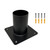 Heavy Duty 3-inch pier Base Mount Adapter, Suitable for Metal Black Outdoor Column Bracket Base for Column Lights, mailboxes, lamp Posts, and flagpoles