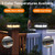 Brightever 4x4 Solar Post Cap Lights Outdoor 8 Packs, Waterproof Solar Powered Deck Light for 5x5 Vinyl/Wooden Posts, Black Outside Warm/Cool Lighting Fence Cap Lights with 16LEDs for Garden, Patio