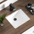 KARAMAG 14 Inch Small Undermount Bathroom Sink Rectangle Undermount Sink White Ceramic Under Counter Bathroom Sinks with Overflow (14.4"x12.7")