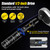 Topec 17mm x 19mm Flip Lug Nut Extractor, 1/2" Drive Lug Nut Removal Tool, 2-IN-1 Wheel Lock Remover Socket | Extension Bar Not Included