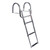 Marinebaby 3 Steps Pontoon Boat Ladder, Stainless Steel Folding Telescoping Rear Entry Inboard Ladder Heavy Duty Custom Swim Deck Ladder with Pedal Hand Railing Ladder
