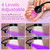 LXRFLBCJ UV Nail Lamp Dual Head for Gel Polish, Flash Cure UV Lamp, Gooseneck Clip LED Light for Professional Nail Tech, Salon and Home DIY, Black