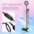 LXRFLBCJ UV Nail Lamp Dual Head for Gel Polish, Flash Cure UV Lamp, Gooseneck Clip LED Light for Professional Nail Tech, Salon and Home DIY, Black