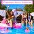 Meanplan 100 Pcs Inflatable Drink Holders Flamingo Drink Floats Mini Cup Floaties Floating Cup Holder Flamingo Inflates Coasters with a Pump Cylinder for Bath Swimming Pool (Pink)