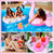 Meanplan 100 Pcs Inflatable Drink Holders Flamingo Drink Floats Mini Cup Floaties Floating Cup Holder Flamingo Inflates Coasters with a Pump Cylinder for Bath Swimming Pool (Pink)