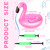 Meanplan 100 Pcs Inflatable Drink Holders Flamingo Drink Floats Mini Cup Floaties Floating Cup Holder Flamingo Inflates Coasters with a Pump Cylinder for Bath Swimming Pool (Pink)