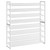 Nunsino Shoe Rack, Long Shoe Organizer,Max Holds 50 Pairs,8 Tier Metal Shoe Storage Shelf,4-Tier Stackable Shoes Organizer for Garage, Entryway,White