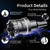 Mollom (1-5/8''|41mm) Heavy Duty Carbide Hole Saw with 2 Pilot Drill Bits, Hole Cutter cuts Stainless Steel, mild Steel, Iron, Copper, Brass, Plastic