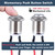 DMWD 2-Pack 12mm Momentary Metal Waterproof Push Button Switch Raised Head 1/2" Mounting Hole with Pre-soldered Cable 250V 2A 1NO