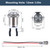 DMWD 2-Pack 12mm Momentary Metal Waterproof Push Button Switch Raised Head 1/2" Mounting Hole with Pre-soldered Cable 250V 2A 1NO
