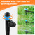 Copadri 50pcs Drip Emitters Fan Shape with Stake for 1/4" Irrigation Tubing, Adjustable 360 Degree Water Flow Irrigation Vortex Sprayer On 5" Stake Garden Irrigation Dripper for Watering System