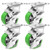 Humagineer 4 Inch Heavy Duty Industrial Grade Caster Set of 4, Industrial Swivel Casters with Brake, Maintenance-Free Aluminum Core PU Wheels 3600 LBS, Durable Casters Wheels for Industrial, Equipment