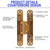 LOPYXBR 2 PCS 6 Inch Hidden Door Hinge Heavy Duty Invisible Hinges Gold Concealed Door Hinge 180 Degree 3-Way Adjustable Butt Hinge, 88 Lb Load Capacity(6 x 2.5 x 1)