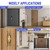 LOPYXBR 2 PCS 6 Inch Hidden Door Hinge Heavy Duty Invisible Hinges Gold Concealed Door Hinge 180 Degree 3-Way Adjustable Butt Hinge, 88 Lb Load Capacity(6 x 2.5 x 1)
