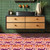 HOMETITUTE 10PCS 12x12 Inch Abstract Cheetah Pattern in Purple and Orange on Pink Floor Tiles Peel and Stick Removable Self Adhesive DIY Vinyl Flooring Stickers for Kitchen Bathroom Living Room Decor