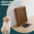 Semiocthome Walnut Dog Gates for Doorways, 6-Panel Freestanding Dog Gate Indoor for the House Stairs, 24" H Foldable Wooden Pet Gates with 4PCS Metal Stands, Expands Up to 110" (W)
