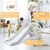 Onasti Kids Slide for Toddlers Age 1-3 Indoor Baby Plastic Slide Outdoor Climber Freestanding Playset with Basketball Hoop & Ring Game Grey