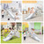 Onasti Kids Slide for Toddlers Age 1-3 Indoor Baby Plastic Slide Outdoor Climber Freestanding Playset with Basketball Hoop & Ring Game Grey